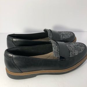CLARKS  Womens raisie eletta Black Penny Loafers